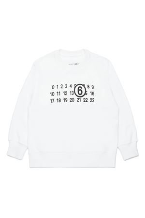 white cotton sweatshirt MAISON MARGIELA KIDS | M60681MM006M6102